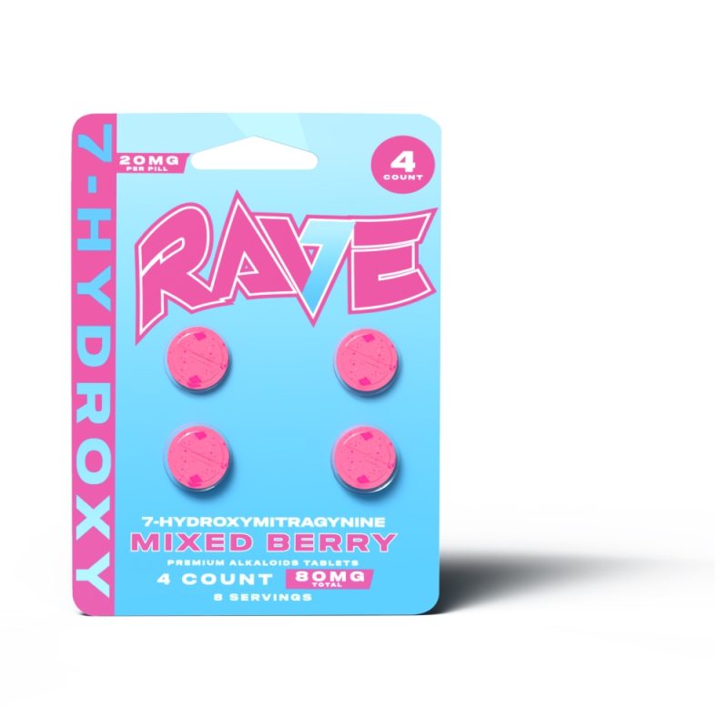 Rave – Super Strength Mixed Berry Tablets – 20mg 4ct